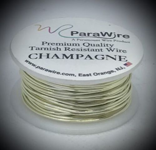 Wire, 18g Half Round Gold Over Silver Plated Copper Core, Parawire