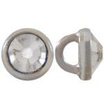 Crystalett -button-Crystal-Silver Rhodium